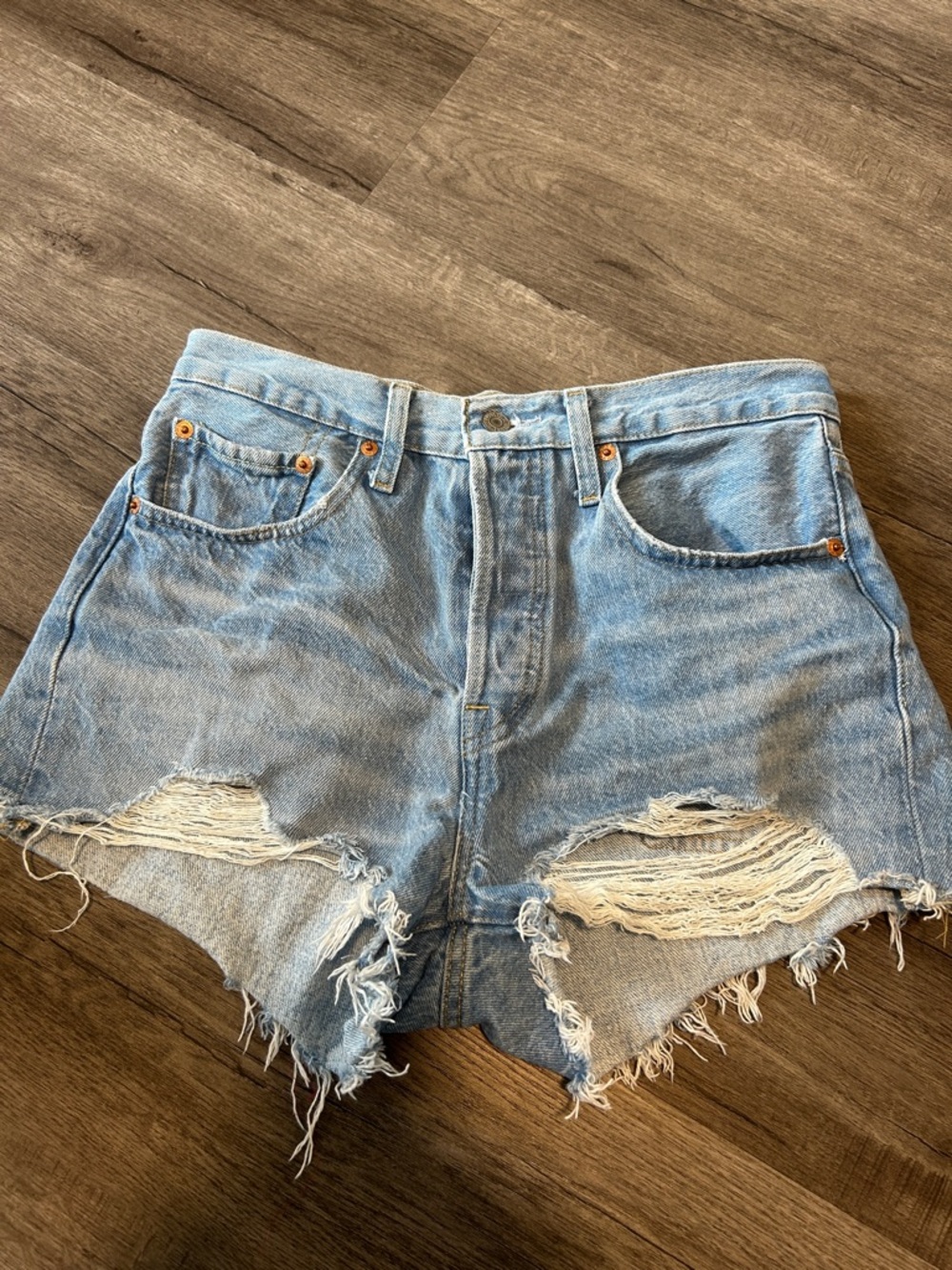 Women’s Levi's 501 Light Blue High-Waist Jean Shorts